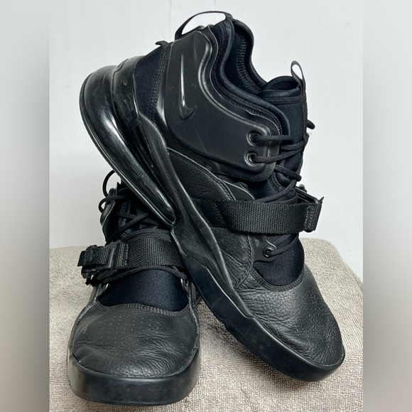Nike Air Force 270 Shoes Men's 14 Triple Black Mid Training Sneakers AH6772-010 - Picture 4 of 9